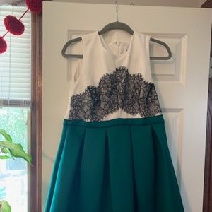 ASOS maternity dress green white and black